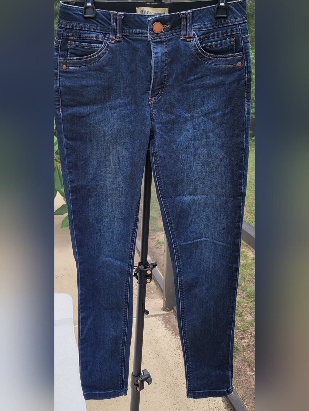 Democracy Ab Solution Jeans Womens 8 Blue Skinny Stretch Tummy Control